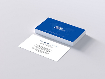 Clean BusinessCard Design bizcard blue card clean creative design service smart white