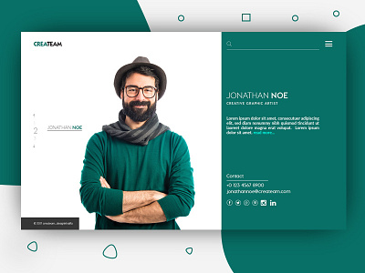 BioPage WebDesign ShortPage bio creative design graphic green minimal ui uxdesign web