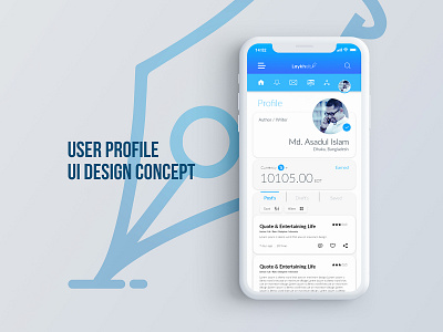 User Profile UI_Design Concept for App app apps art branding clean color creative design flat graphic illustration interface minimal simple ui ux uxdesign vector web white