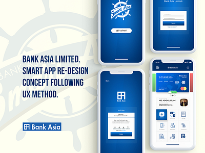 Bank Asia Limited Smart-App Redesign Concept app apps art branding clean color creative design graphic icon illustration interaction interface minimal simple ui ux uxdesign uxui white