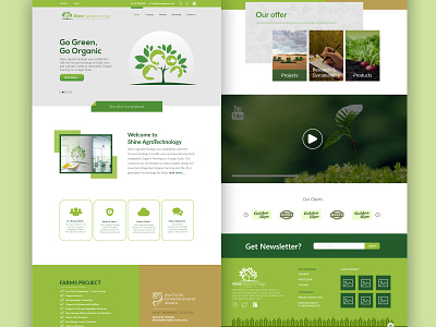 Agro_Firm website design Concept agricultural agro art branding clean color creative design flat graphic green illustration minimal simple ui ux uxdesign uxui website white