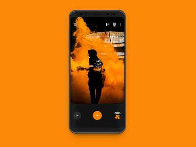 Timer Camera App android app camera design google interface material orange selfie simple timer ui