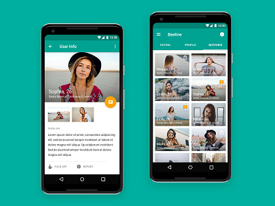 Beeline Dating App android dating design google interface material pixel ui