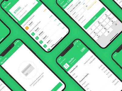 iOS Finance App - Full App app class credit design education empty state green illustration info input interface iphone keyboard mobile transaction typography ui user inteface ux yellow