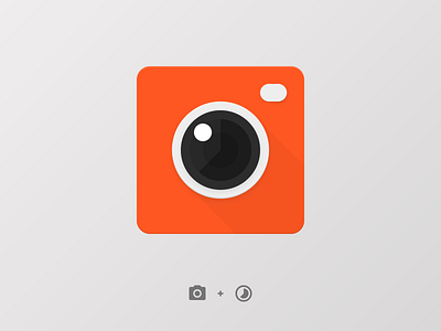 Timer Camera App - Icon android app camera design google icon logo material orange timer