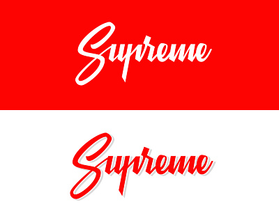 Supreme Logo Concept brand design icon illustration lettering logo logotype poster student typography ui web