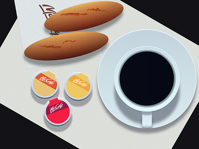 Still Life - Mcdonald's Table design flat illustration vector