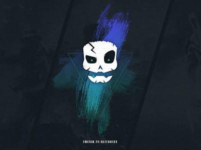 Skull gaming illustration logo twitch