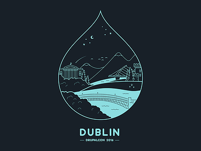 Drupalcon Dublin t-shirt drupal drupalcon illustration t shirt