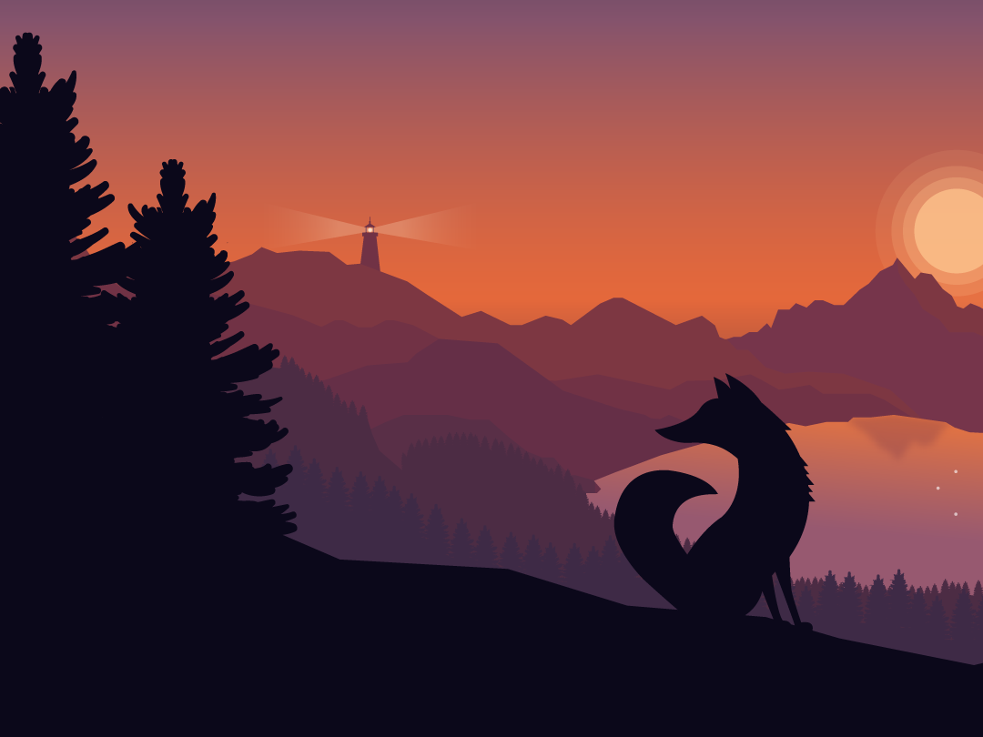 Sunset with fox by Max Andersen on Dribbble