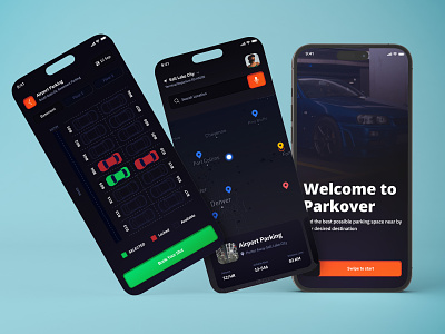 Parking app UI app graphic design illustration ui ux