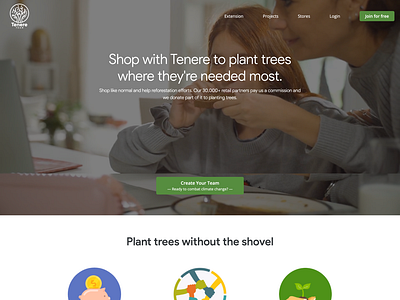 Tenere Team Home Page V1 coupon discount planttrees savemoney