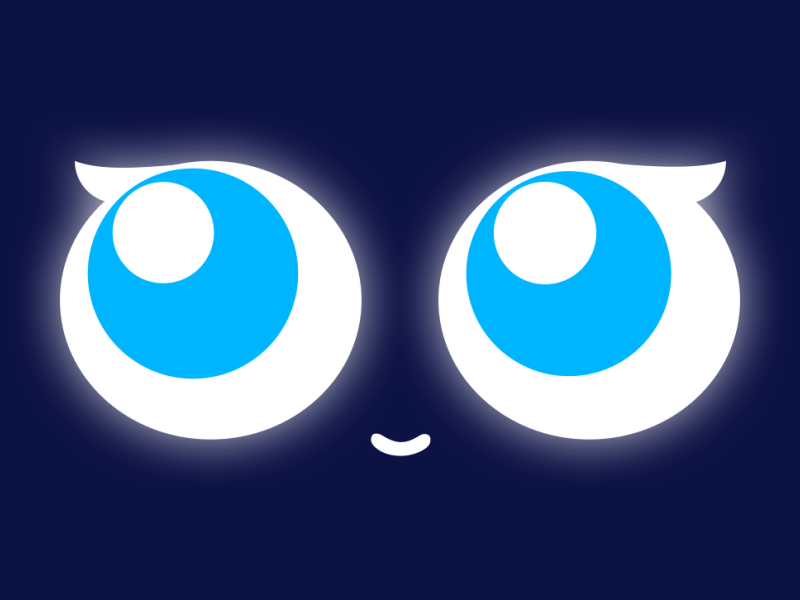 eye blink eye owl rotate twinkle