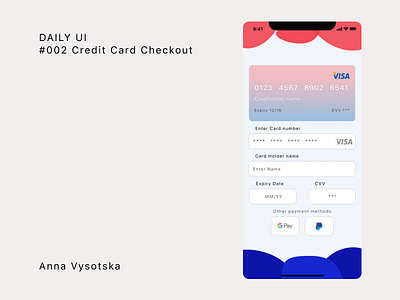Credit Card Checkout card design ui