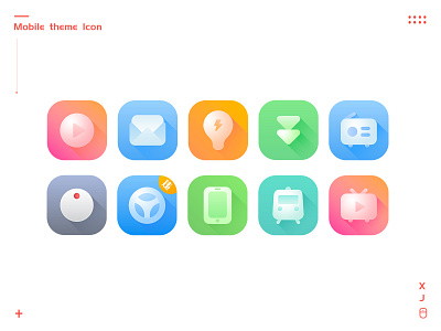 Mobile theme Icon design illustration ui