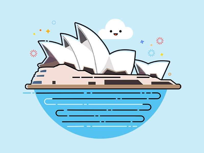 Sydney opera house by JaneTu on Dribbble