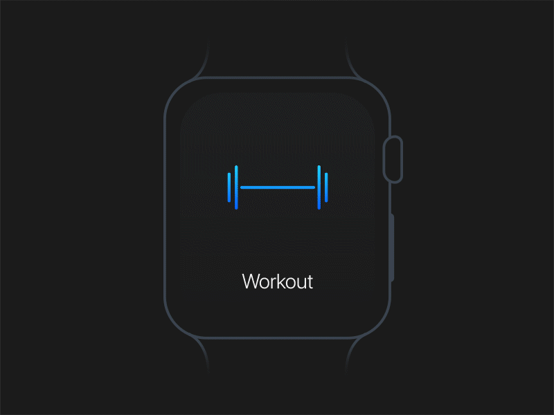 Workout app for apple watch apple blue exercise fade heart rate icons slide statistics watch workout