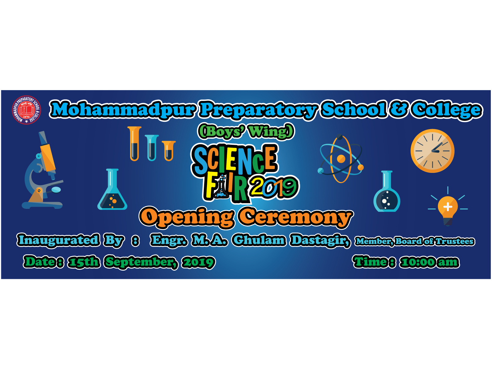 Science fair banner by Fahad on Dribbble