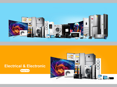 Electronics & Electrical Banner design graphic design illustration