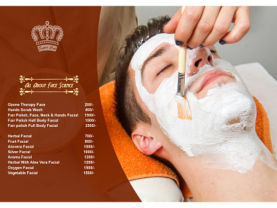 Supercut facial menu card design graphic design illustration