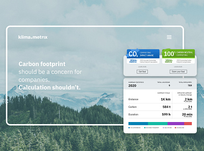 klima.metrix branding carbon climate change dashboard environment footprint logo saas uxui web design