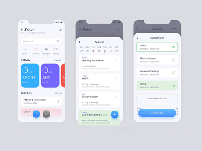 BGM V2.0 ui components sample pages app app development mobile ui react react native red scheduling task task manager todo app ui components uidesign ux design
