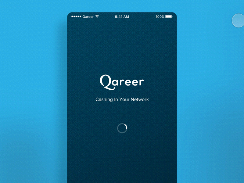 Login Transition Qareer App animation login mobile app transition