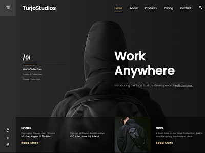 Creative Landing Page animation branding creative css html js landing page page ui