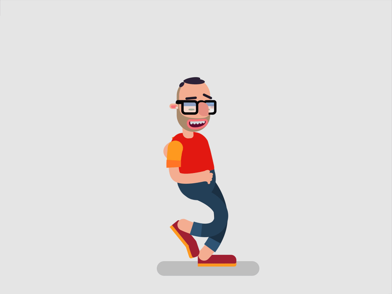 Jog Cycle 2d after effects animation character character design flat illustration motion