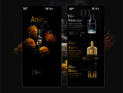 "Aroma" App Design app ui ux