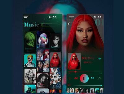 "Music" App Design app ui ux