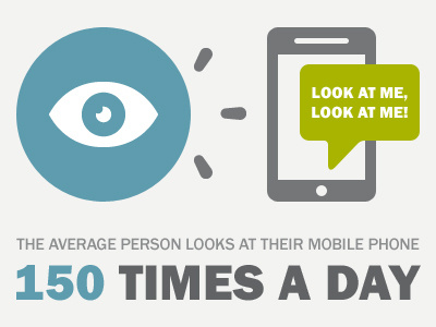We Love Our Mobile Phones data data visualization infographic mobile statistics stats