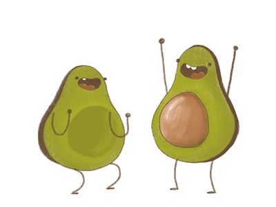 Dancing Avocados animation avocados celebrate dance gif