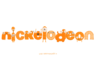 Nick logo fun animated logo animated type cute fun lisa vertudaches logo nickelodeon silly typography