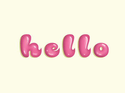 Hello animated type animation gif hello lisa vertudaches pink pretty shiny text text type typography yellow
