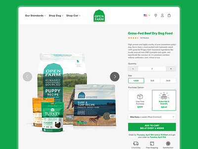 Open Farm Pet ecommerce shopify subscriptions