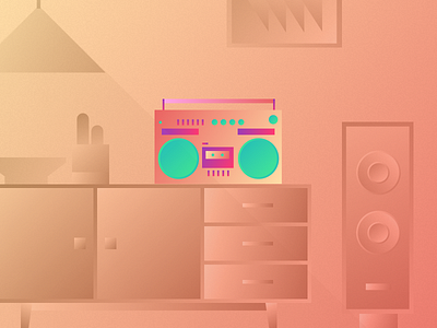 Boombox boombox illustration