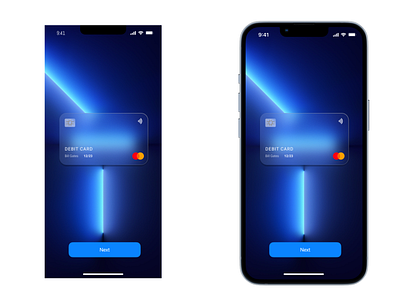 Debit card prototype design graphic design logo ui ux