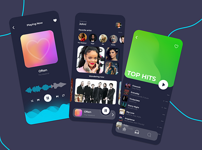 Music Player App Concept app design ui ux