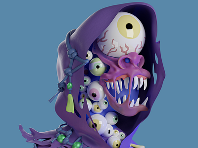 One eyed monster 3d designing 3d modelling character design