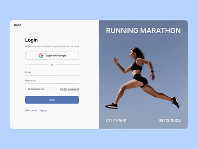 Login page