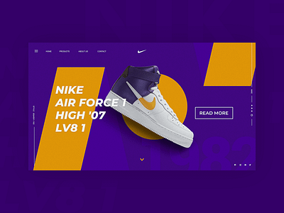 Homepage Design No.010 banner branding design e commerce homepage nike shoes ui ux web webdesign