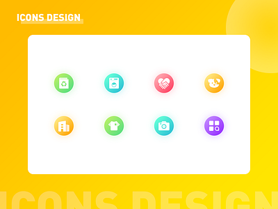 Icons Design 2019 app design icon icon design icons icons design illustration recycling ui ux yellow