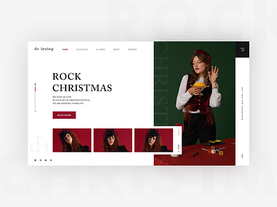 Homepage Design No.007 banner branding design e commerce homepage red typography ui ux web webdesign