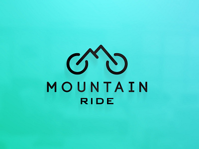 Mountain bike graphic design logo minimalist modern