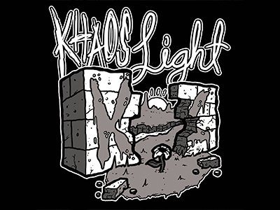 Khaos Light Merchandise Design cartoon digital illustration merch design music photoshop typography