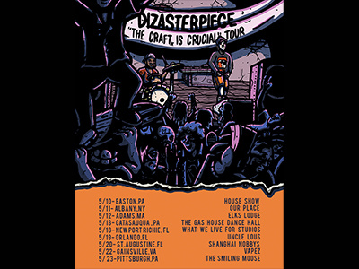 Dizasterpiece Tour Poster colour concert music poster rap tour