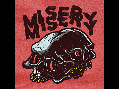 Misery Merch Design merch skull spooky texture typography