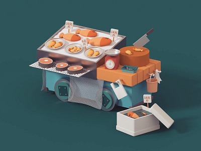 Fish Truck 3d art blender character design drawing fish illustration truck