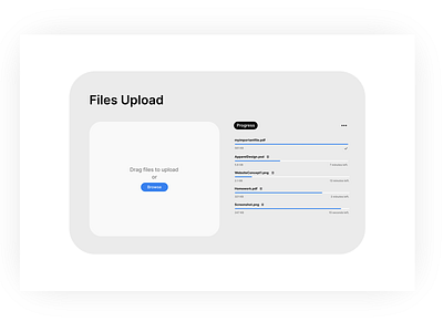 Files Upload app design files upload graphic design ui ui design user interface